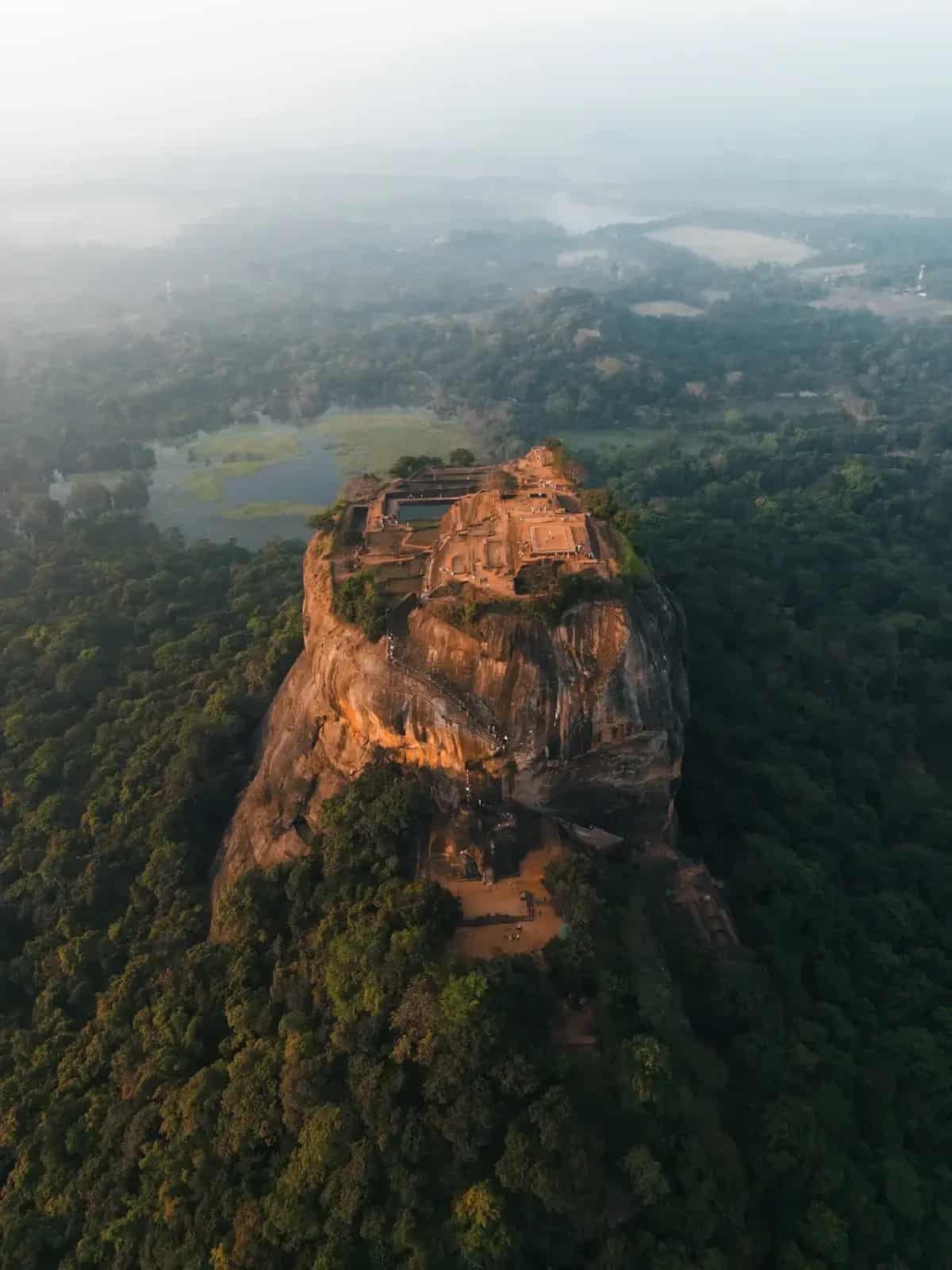 Sigiriya Lion Rock rising above the jungle