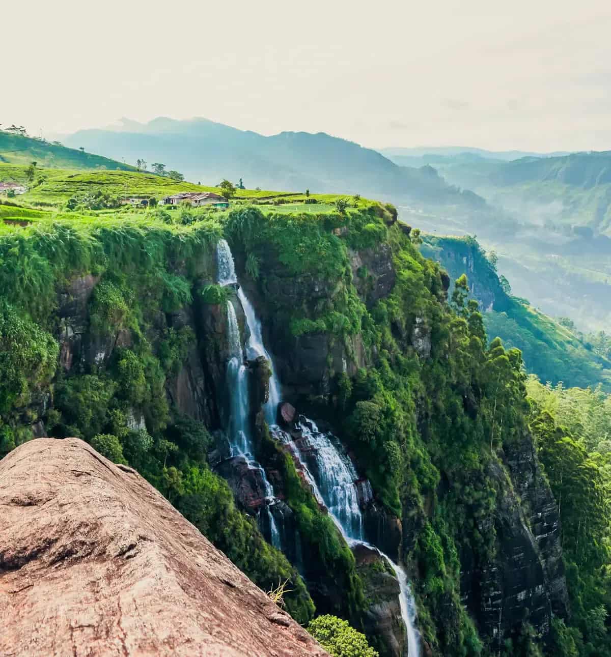 Waterfall in the Sri Lankan hill country
