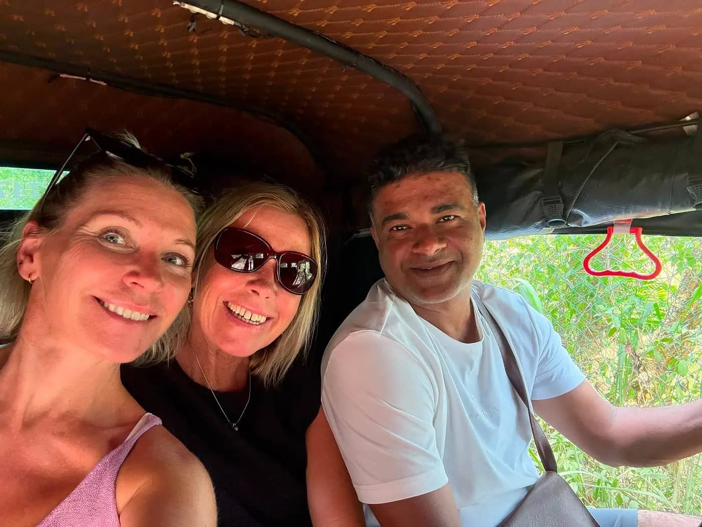 Guests with our team in a tuk-tuk – Sri Lanka tour