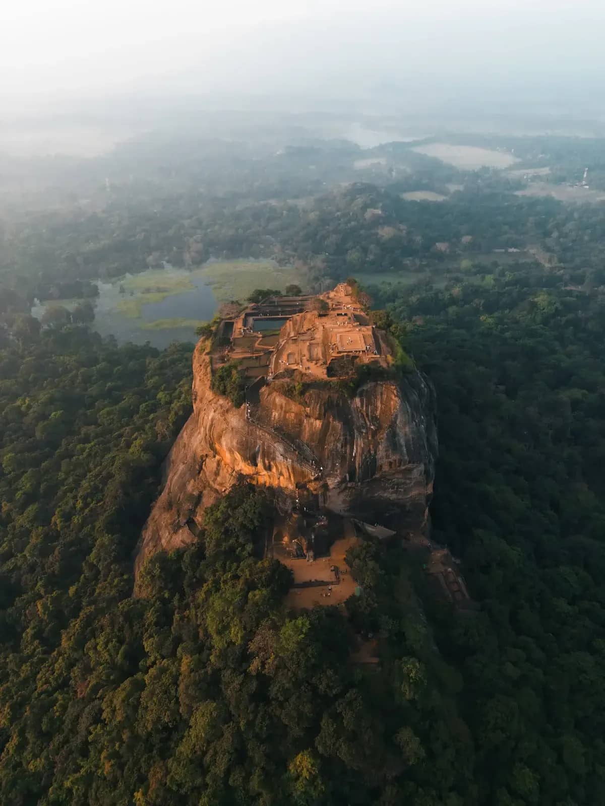 Sigiriya Lion Rock rising above the jungle